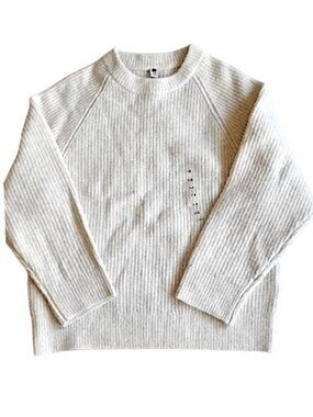 NWT Uniqlo Kids Souffle Yarn Sweater 7-8 Off White